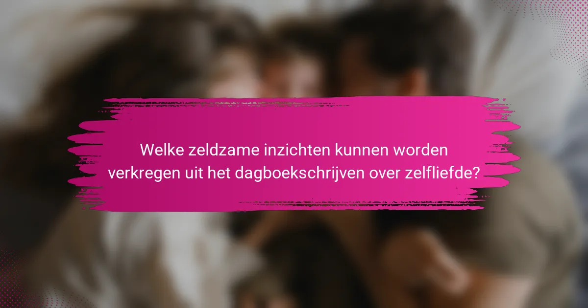 Welke zeldzame inzichten kunnen worden verkregen uit het dagboekschrijven over zelfliefde?