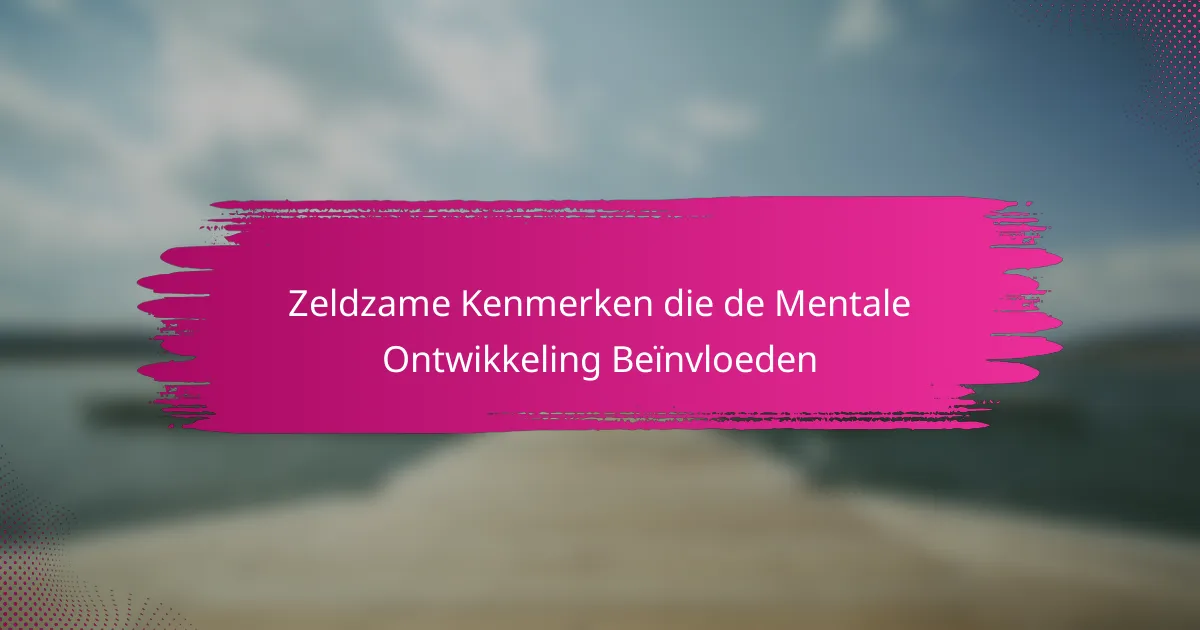 Zeldzame Kenmerken die de Mentale Ontwikkeling Beïnvloeden