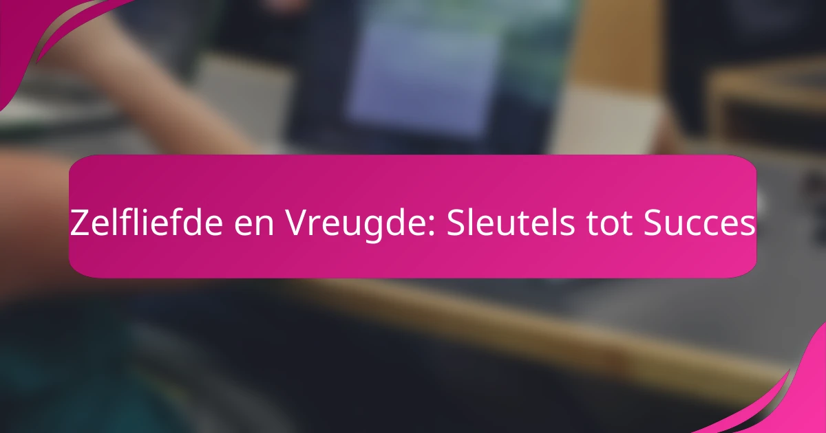 Zelfliefde en Vreugde: Sleutels tot Succes